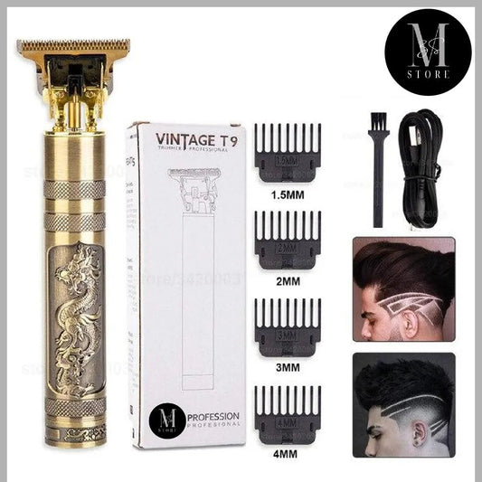 T9 Dragon Style Men’s Trimmer – USB Rechargeable Beard & Hair Grooming Kit