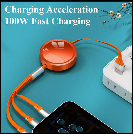 3-in-1 Retractable Fast Charging Cable